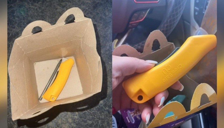 McDonald's'ın Çocuk Menüsünden Maket Bıçağı Çıktı!