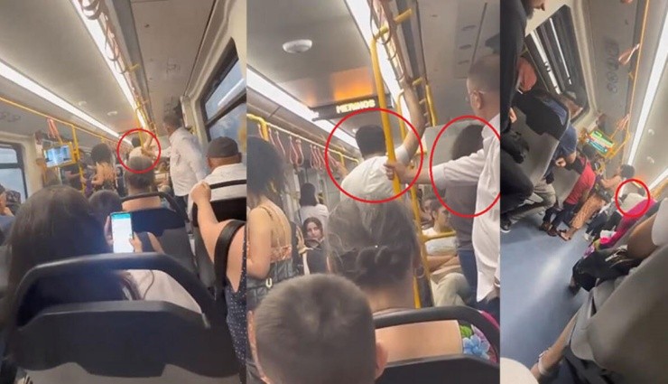 Metroda Eşini Başka Bir Kadınla Yakaladı!