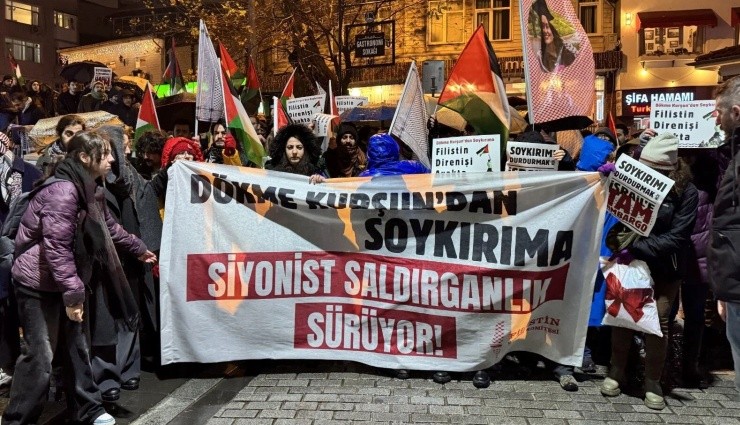 İstanbul'da Filistin'e Destek Yürüyüşü!