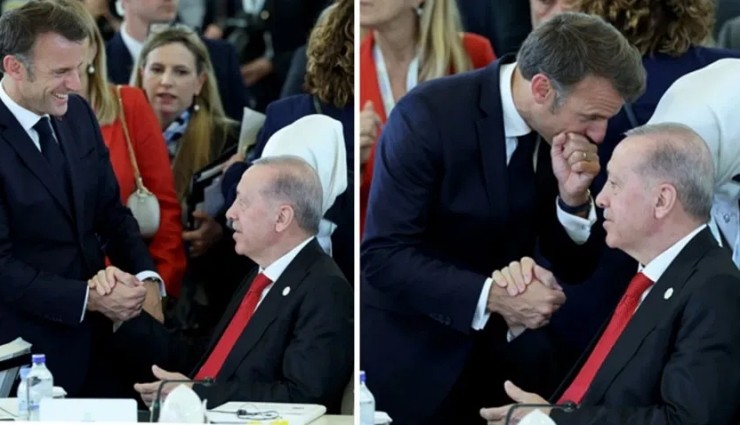 Cumhurbaşkanı Erdoğan ve Macron Arasında Samimi Sohbet!