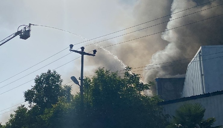 Samsun'da Elyaf Fabrikasında Yangın!