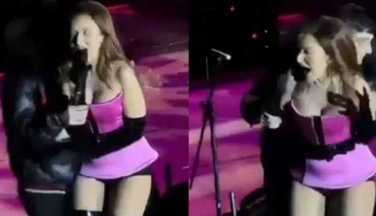 Hadise'nin Konserinde Şok Anlar: Hayranı Sahneye Atladı!