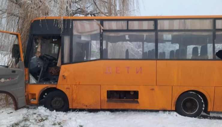 Zaporojye’de Bir Okul Otobüsüne İHA Saldırısı!